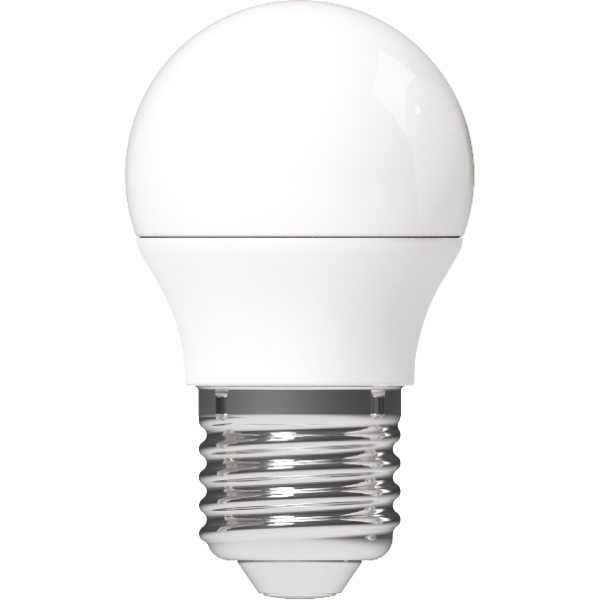 Shada LED SMD Leuchtmittel Globe G45 620112 E27 Opal Warmweiß (2700 K), 4,9 W, 470 lm