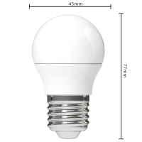 SHADA Led SMD Leuchtmittel - Globe G45 E27 4,9W 470lm 2700K Opal 150°  I 0620112