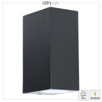 Shada Außenwandleuchte 1000503 San Francisco schwarz, 2x GU10, IP44