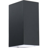 Shada Außenwandleuchte 1000503 San Francisco schwarz, 2x GU10, IP44