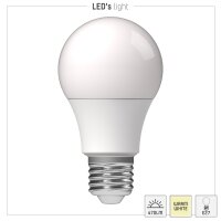 Shada LED SMD Leuchtmittel 620101 A60 E27 Opal Warmweiß 2700 K, 4,9 W, 470 lm