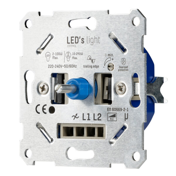 Shada Phasenabschnittdimmer 191011 für 2-Draht-Systeme, 2-250 W, ohne Nullleiter