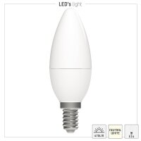 Shada LED SMD Leuchtmittel Kerze 620116 C35 E14 Opal Neutralweiß, 4,9 W, 470 lm