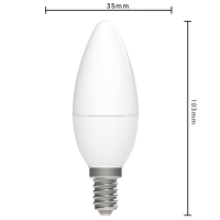 Shada LED SMD Leuchtmittel Kerze 620116 C35 E14 Opal Neutralweiß, 4,9 W, 470 lm