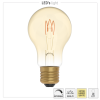 SHADA Led Filament Leuchtmittel - Klassisch A60 E27 2,5W 136lm 1800K Gold 330°  - dimmbar I 0620193