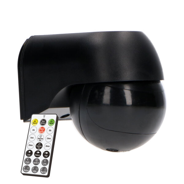 Shada Wandsensor 190114 schwarz, PIR 180°, mit Fernbedienung