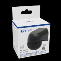 Shada Wandsensor 190114 schwarz, PIR 180°, mit Fernbedienung