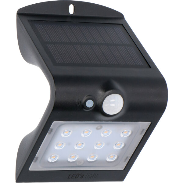Shada Solar-Außenleuchte 300411 Kyoto Schwarz, mit Bewegungsmelder, IP65