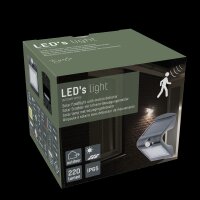 Shada Solar-Außenleuchte 300411 Kyoto Schwarz, mit Bewegungsmelder, IP65