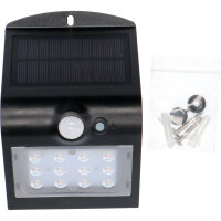 Shada Solar-Außenleuchte 300411 Kyoto Schwarz, mit Bewegungsmelder, IP65