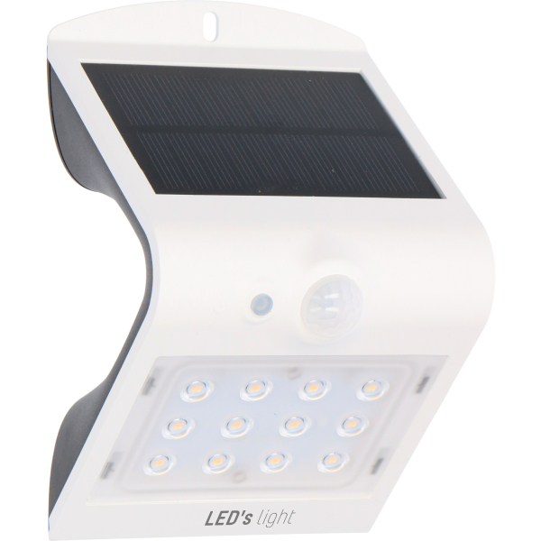 SHADA Solar Außenleuchte - flutlicht 1,5W 220lm 3000K IP65  - Sensor - Weiß  - Yokohama  I 0300403