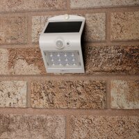 Shada Solar-Außenleuchte Flutlicht 300403 Yokohama Weiß, mit Sensor, IP65
