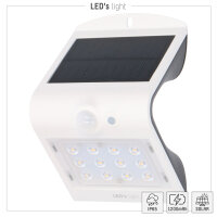 Shada Solar-Außenleuchte Flutlicht 300403 Yokohama Weiß, mit Sensor, IP65