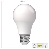 Shada LED SMD Leuchtmittel 620102 A60 E27 Opal, warmweiß 2700 K, 8 W, 806 lm