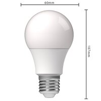 Shada LED SMD Leuchtmittel 620102 A60 E27 Opal, warmweiß 2700 K, 8 W, 806 lm
