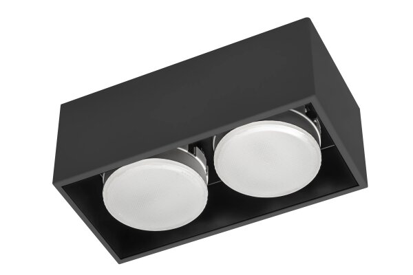 Shada Leuchte ohne Leuchtmittel 2900195 Stahl Schwarz, 2x GX53, schwenkbar, IP20