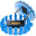 Shada Sicherheitsleuchte 700501 blau, IP67, magnetisch