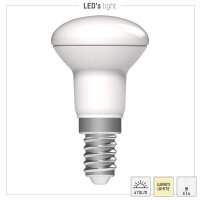 Shada LED SMD-Leuchtmittel Pilzkopf R50 620127 E14 Opal Warmweiß (2700 K), 4,9 W, 470 lm