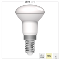 SHADA Led SMD Leuchtmittel - Pilzkopf R50 E14 4,9W 470lm 2700K Opal 120°  I 0620127