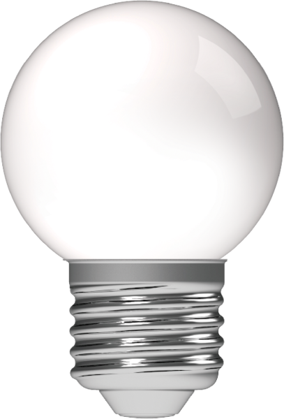 Shada LED SMD Leuchtmittel Globe G45 610394 E27 Opal, Warmweiß 2700 K, 1 W, 40 lm