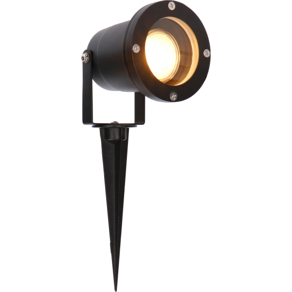 Shada Außenleuchte Samara 1000524 Schwarz, 1xGU10 ohne Leuchtmittel, IP54, mit Erdspieß, 360 Grad drehbar