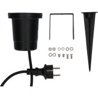 Shada Außenleuchte Samara 1000524 Schwarz, 1xGU10 ohne Leuchtmittel, IP54, mit Erdspieß, 360 Grad drehbar