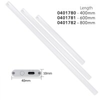 Shada LED Schrankleuchte 401780 silber, 400 mm, mit Wellensensor, CCT 3000-6000 K