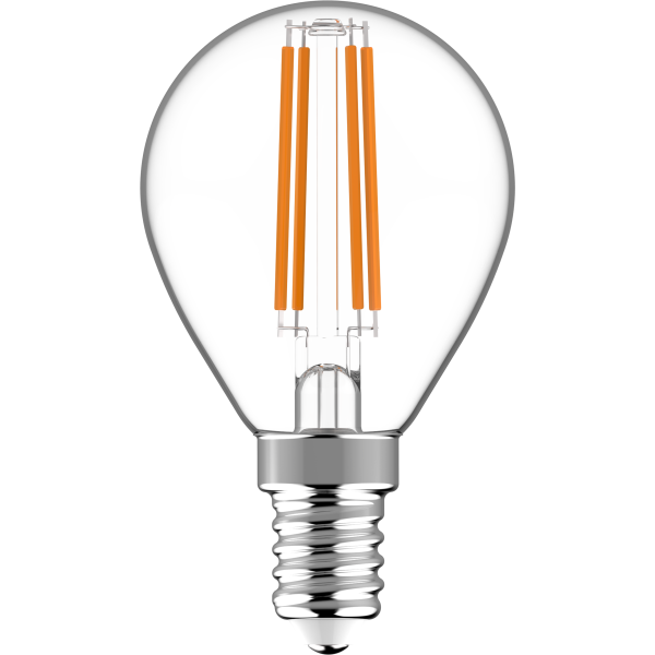 Shada LED Filament Leuchtmittel 620147 Globe G45 E14 Klar, 2700 K, 4,5 W, 470 lm