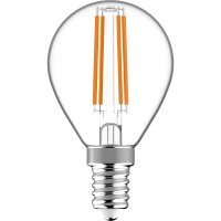 Shada LED Filament Leuchtmittel 620147 Globe G45 E14 Klar, 2700 K, 4,5 W, 470 lm