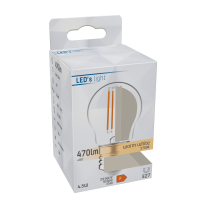 Shada LED Filament Leuchtmittel 620149 Globe G45 E27 Klar, Warmweiß (2700 K), 4,5 W, 470 lm
