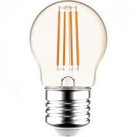 Shada LED Filament Leuchtmittel 620149 Globe G45 E27 Klar, Warmweiß (2700 K), 4,5 W, 470 lm