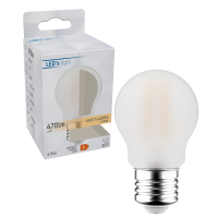 Shada LED Filament Leuchtmittel 620150 Globe G45 Opal E27, 2700 K, 4,5 W, 470 lm