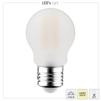 Shada LED Filament Leuchtmittel 620150 Globe G45 Opal E27, 2700 K, 4,5 W, 470 lm
