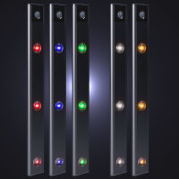 Shada LED Schrankleuchte 401783 Silber, 340 mm, CCT + RGB, mit PIR-Sensor