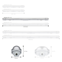 SHADA LED Wannenleuchte - 1x17,5W 120cm 1800lm IP65  I 2411112