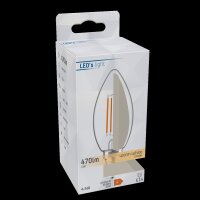 Shada LED-Filament-Kerze 620152 C35 E14 Klar, Warmweiß (2700 K), 4,5 W, 470 lm