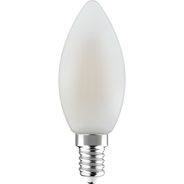 Shada LED Filament Kerze 620153 C35 E14 Opal warmweiß, 4,5 W, 470 lm