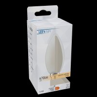 Shada LED Filament Kerze 620153 C35 E14 Opal warmweiß, 4,5 W, 470 lm
