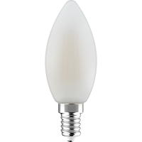 SHADA Led Filament Leuchtmittel - Kerze C35 E14 4,5W 470lm 2700K Opal 330°  I 0620153