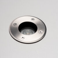 Shada Bodeneinbauleuchte Rhodos 1000527 Rostfreier Stahl, 1x GU10 ohne Leuchtmittel, IP67, befahrbar