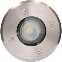 Shada Bodeneinbauleuchte Rhodos 1000527 Rostfreier Stahl, 1x GU10 ohne Leuchtmittel, IP67, befahrbar