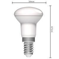 Shada LED SMD Leuchtmittel Pilzkopf R39 620126 E14 Opal Warmweiß 2700 K, 2,2 W, 250 lm