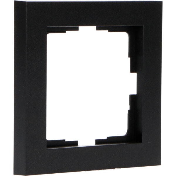 Shada Rahmen 2900145 Mattschwarz, 55x55 mm, für gängige Schalterserien