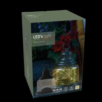 Shada LED-Laterne 1000431 Marrakesh, 15x22 cm, 2700 K Warmweiß, Batteriebetrieben (2x AA), mit Timer
