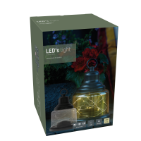 Shada LED-Laterne 1000431 Marrakesh, 15x22 cm, 2700 K Warmweiß, Batteriebetrieben (2x AA), mit Timer