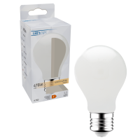 Shada LED Filament Leuchtmittel 620141 Klassisch A60 E27 Opal, Warmweiß (2700 K), 4,5 W, 470 lm