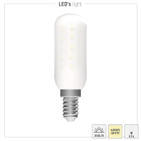 Shada LED-SMD-Leuchtmittel Kapsel 620206 T25 E14 Opal 2700 K warmweiß, 3 W, 280 lm