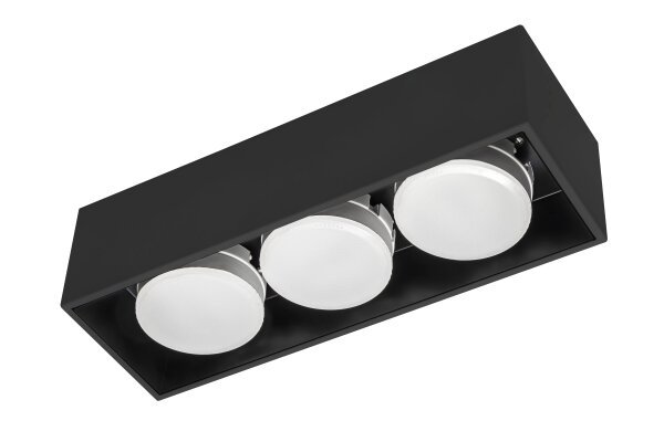 Shada Leuchte 2900196 Stahl Schwarz, 3x GX53, schwenkbar, IP20, ohne Leuchtmittel