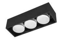 Shada Leuchte 2900196 Stahl Schwarz, 3x GX53, schwenkbar, IP20, ohne Leuchtmittel