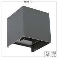 Shada LED Außenwandleuchte Amarillo 1000554 Anthrazit, 5,5 W, IP65